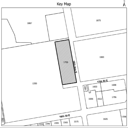 Key map showing subject project for ZBA No. 54