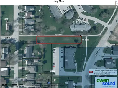 Map of surplus land off 21st St E