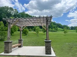 Boley Arbour outdoor gazebo between the ski hill and river