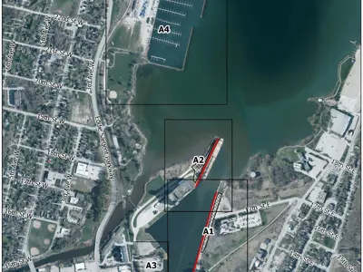 Mapped areas availble for fish derby camping, with a proper permit