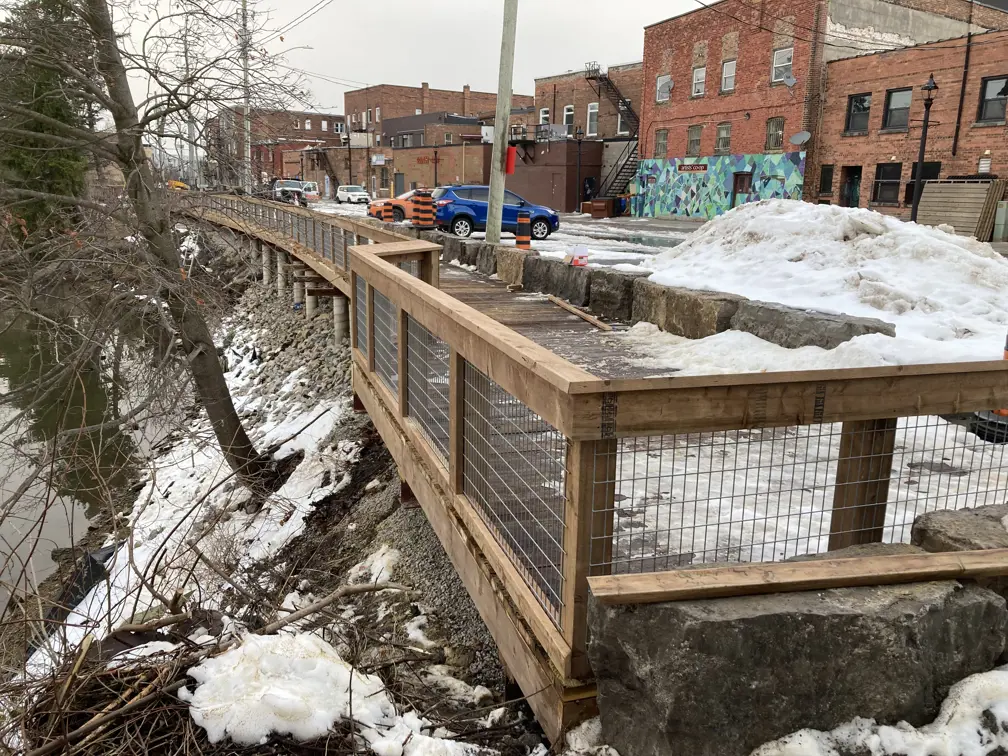 Riverside Boardwalk under construction